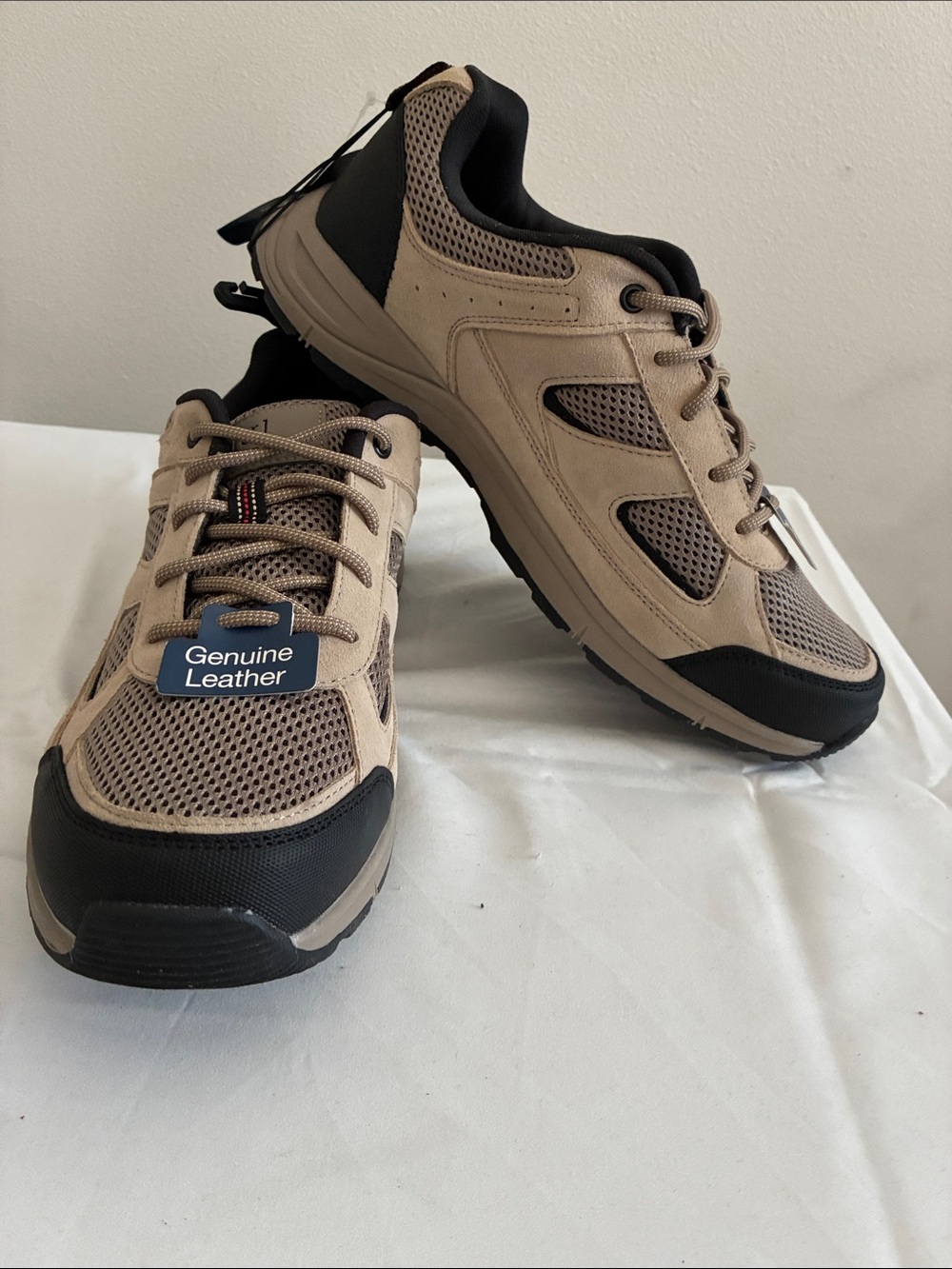 Men's Casual Genuine Leather Walking Shoes - Tan/Black-Brand New with Tags!